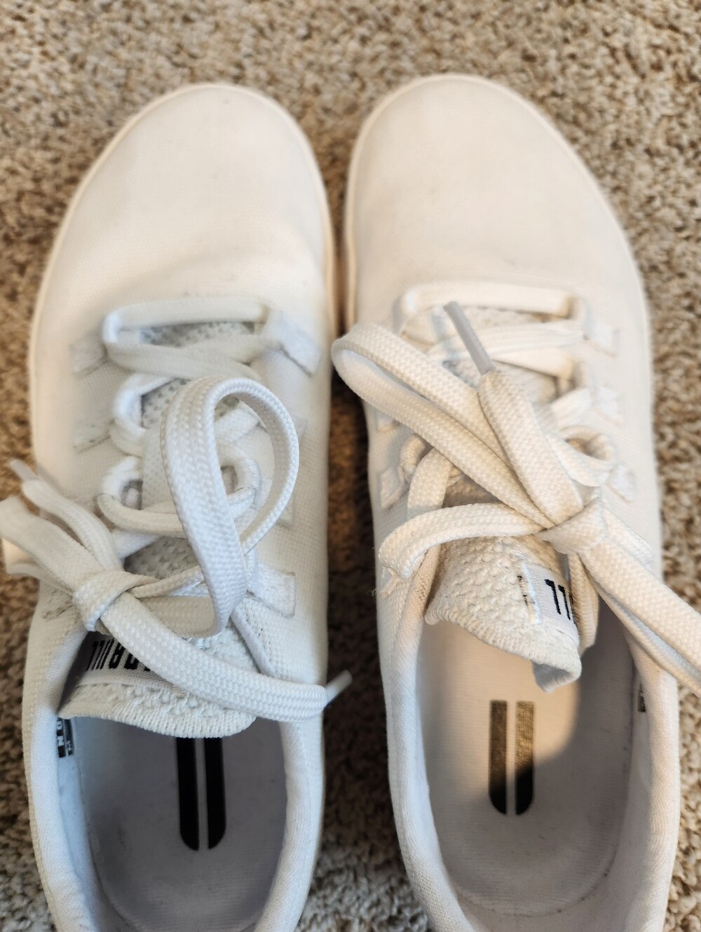 NOBULL Mens White Canvas Sneakers Size 9 - Picture 6 of 12